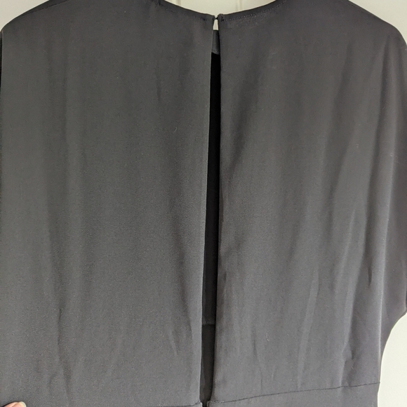 H&M Black Midi Dress | Dolman Sleeve + Keyhole Back | Minimalist Chic - Picture 6 of 9